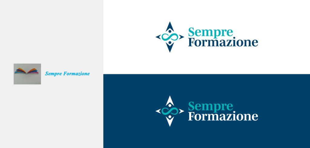 Sempre Formazione - logo prima e dopo